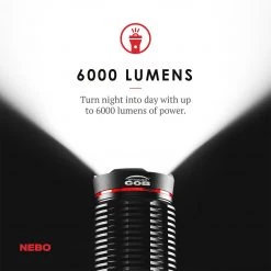Great Gifts Nebo Redline 6K Lumen Rechargeable Flashlight