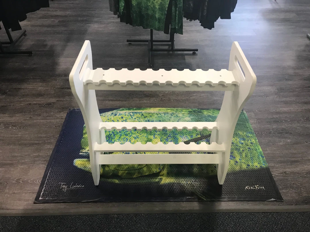 Dogfish Tackle & Marine 24 Rod White PVC Rod Racks Great Gifts