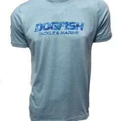 Dogfish Tackle & Marine Dogfish Logo T Shirt Stone Wash Denim Dogfish Exclusives