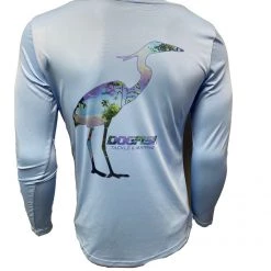 Dogfish Tackle & Marine Dogfish Ladies Blue Heron L/S UPF Shirt Dogfish Exclusives