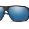 Smith Optics Lifestyle Gear Smith Deckboss Matte Black Blue/Polarized Blue Mirror