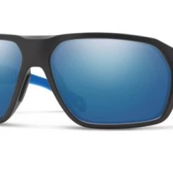 Smith Optics Lifestyle Gear Smith Deckboss Matte Black Blue/Polarized Blue Mirror