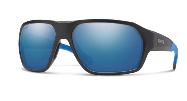 Smith Optics Lifestyle Gear Smith Deckboss Matte Black Blue/Polarized Blue Mirror