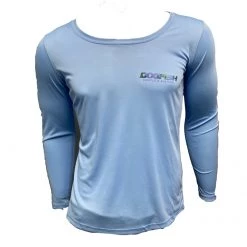 Dogfish Tackle & Marine Dogfish Ladies Blue Heron L/S UPF Shirt Dogfish Exclusives